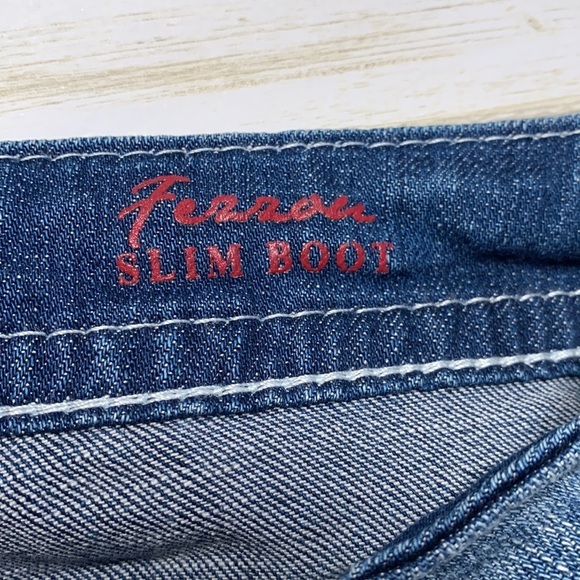 MEK Women's Boot Cut Jeans - Dark Blue - Picture 12 of 13